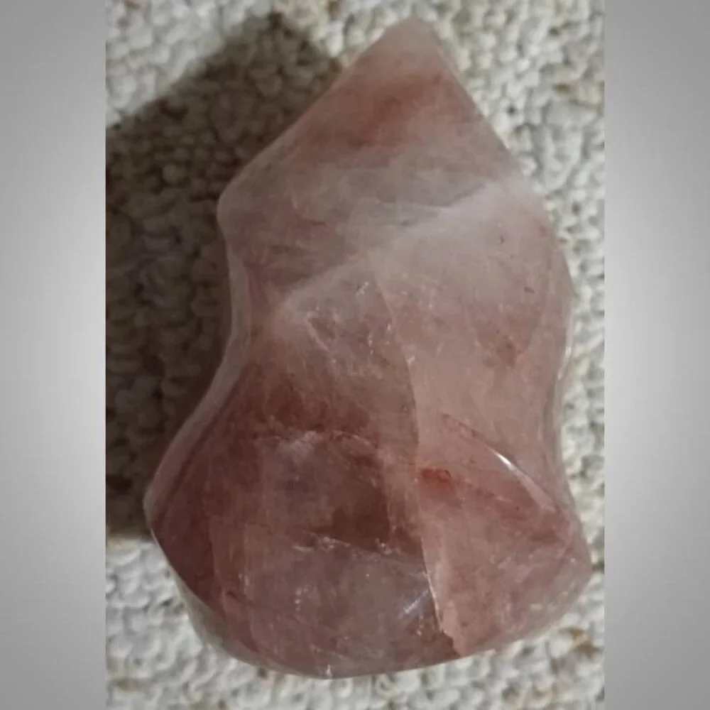 hematoid / fire quartz flame stone crystal ANXIETY balance GROUNDING 03
